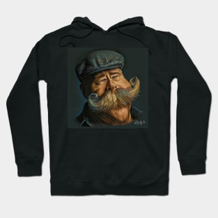 Meet Mr. Handlebars - Funny Face - Caricature Hoodie